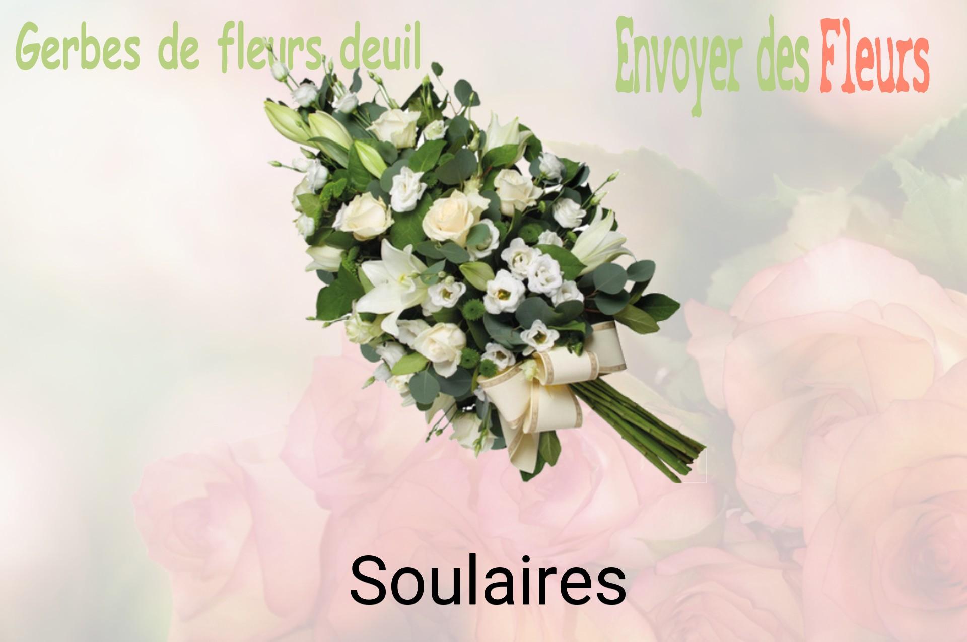 Gerbe de fleurs de deuil livrée à Soulaires